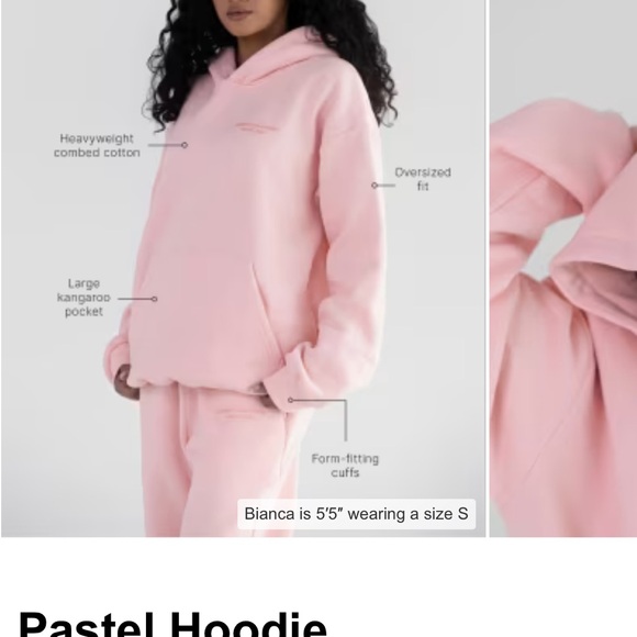 Cmfrt Pastel BUBBLEGUM Pink Hoodie Sweats Set - Picture 2 of 8